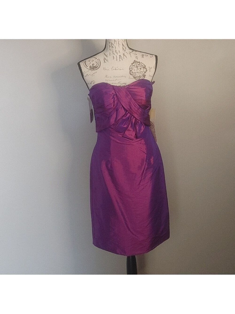 NWT Bella Formals By Venus Knee Length Strapless Dress 6